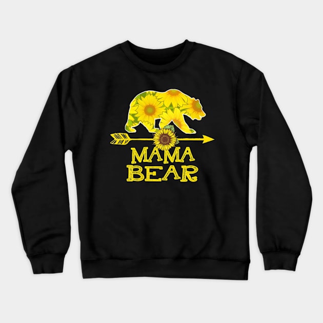 Mama Bear Sunflower T Shirt Funny Mother Father Gift Crewneck Sweatshirt by schaefersialice